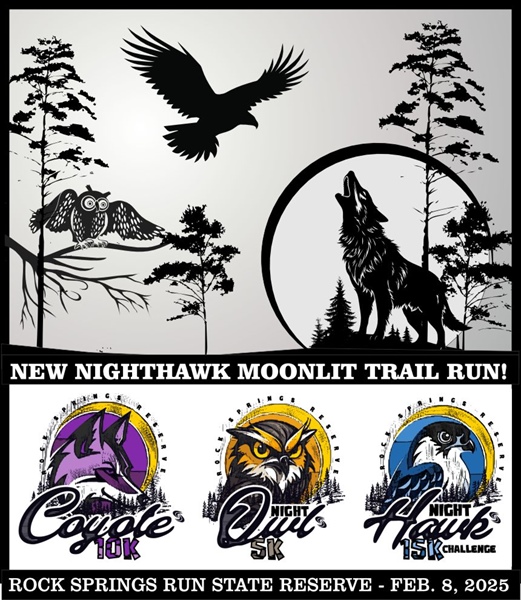 Night Owl 5K - Coyote 10K - Nighthawk 15K Challenge